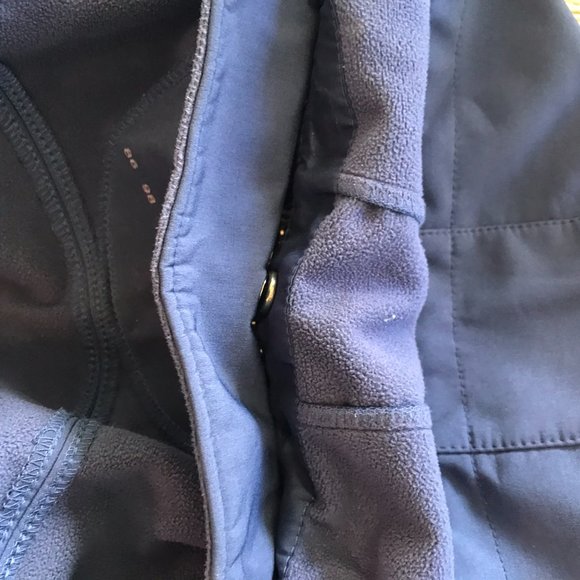 Windproof Softshell Blue Jacket w Orange Zipper - Picture 4 of 7